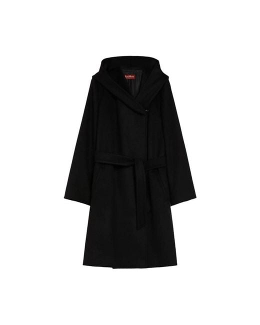 Max Mara Black Kurzer Mantel