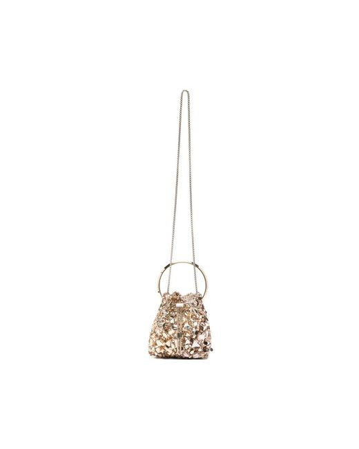 Jimmy Choo Metallic Bucket Bag Bon Bon