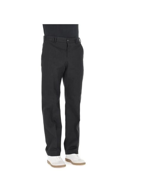 PT Torino Black Straight Trousers for men