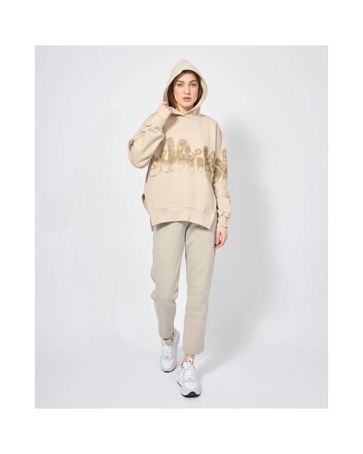 DISCLAIMER Natural Beiger Kapuzenpullover Aus Baumwolle
