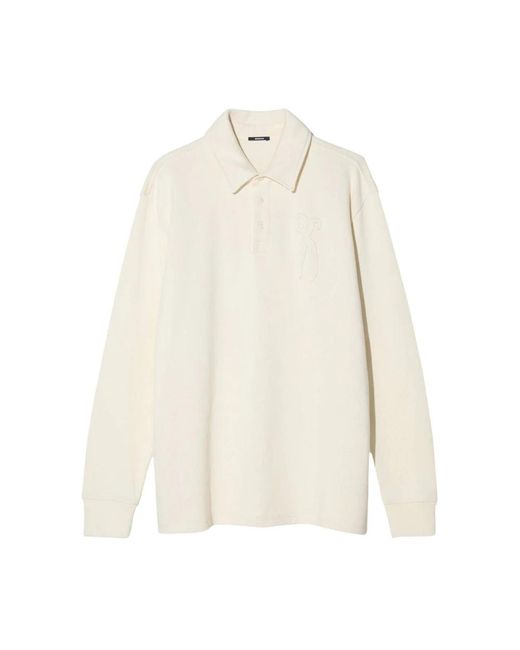 Denham The Jeanmaker Scissor Patch Ls Polo in het White voor heren