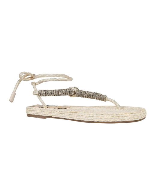 Aquazzura White Flat Sandals