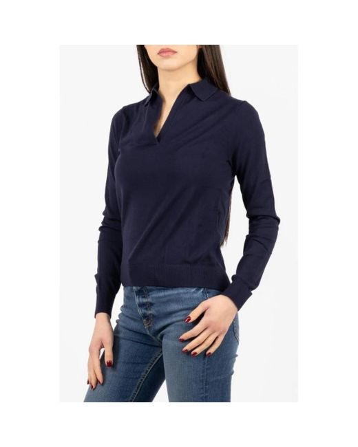 Weekend by Maxmara Blue V-Neck Knitwear