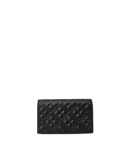 Love Moschino Black Schwarze Stepp-Schultertasche