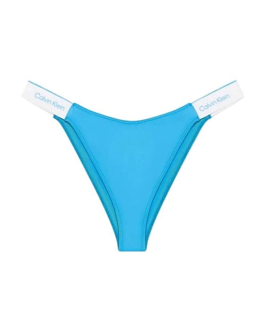 Calvin Klein Badmode ,Blauw ,Nylon Delta Bikini Zwemkleding Legacy Collectie in het Blue