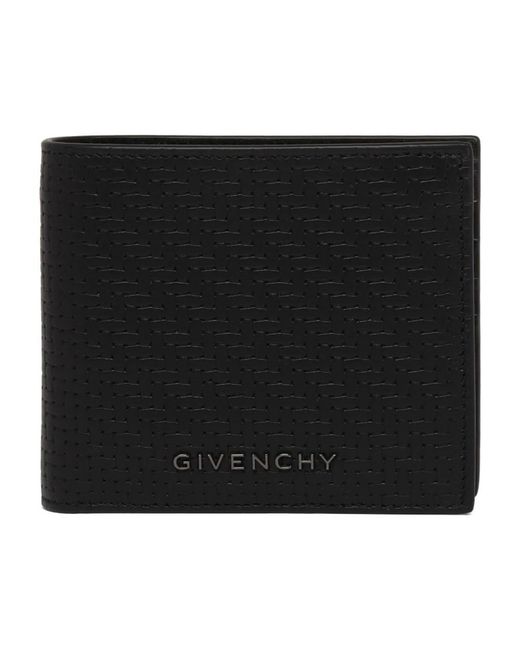 Givenchy Schwarze Leder-Faltbrieftasche in Black für Herren