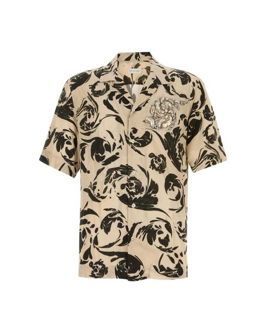 Dries Van Noten Natural Short Sleeve Shirts for men