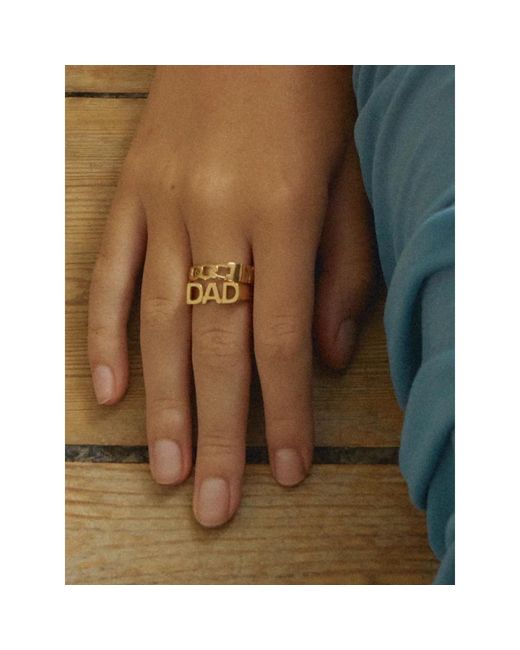 Maria Black Metallic Goldener dad ring - stilvolles accessoire für modebewusste frauen
