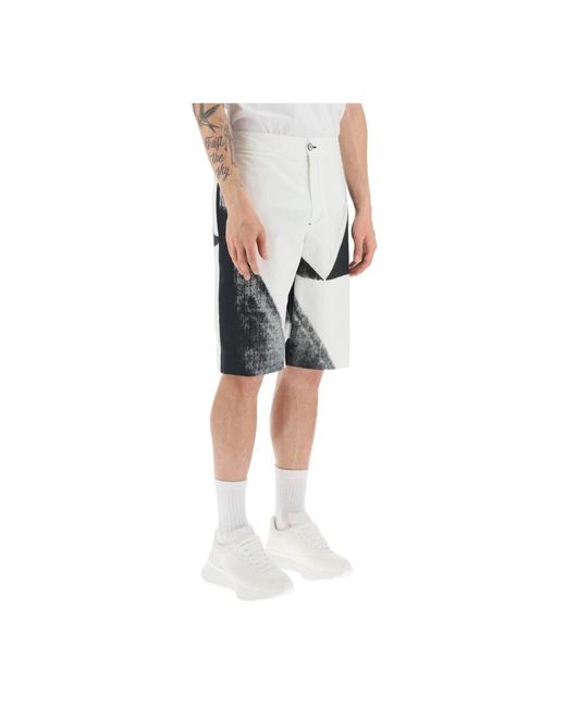 McQueen Blue Casual Shorts for men