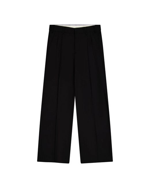 Laneus Weite Hose Mit Doppelten Falten in Black für Herren