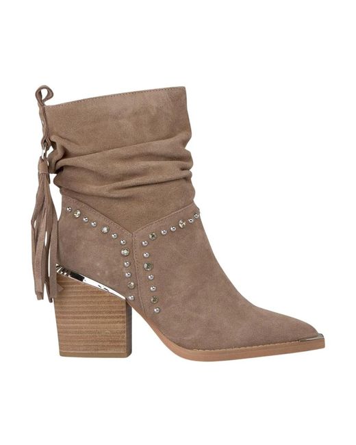 Alma En Pena. Brown Cowboy & Biker Boots