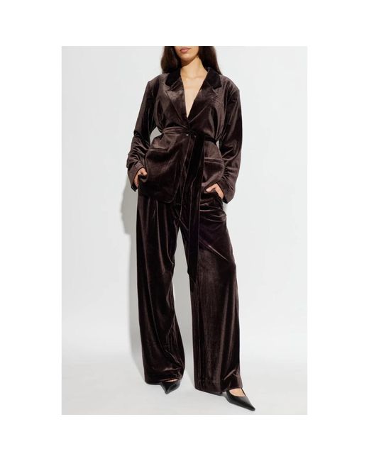 Gestuz Jassen ,Bruin ,Gzvitta Velvet Blazer in het Black