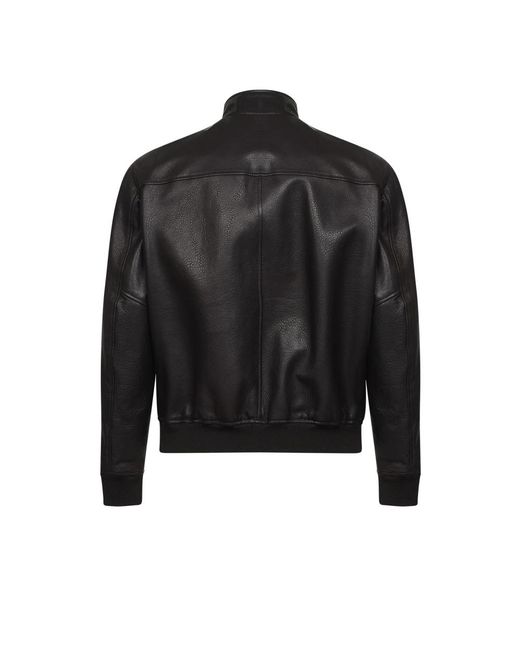 Tagliatore Black Leather Jackets for men