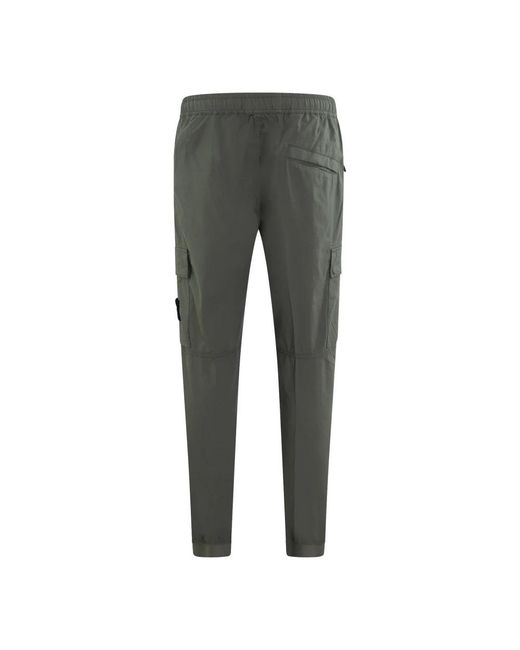 Stone Island Gray Slim-Fit Trousers for men