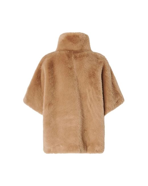 Pinko Brown Faux Fur & Shearling Jackets