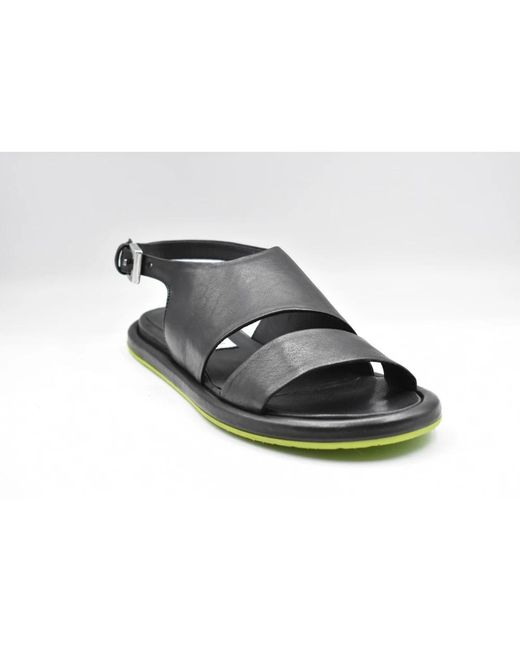 Ernesto Dolani Black Flat Sandals