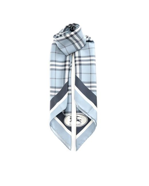 Burberry Blue Silky Scarves