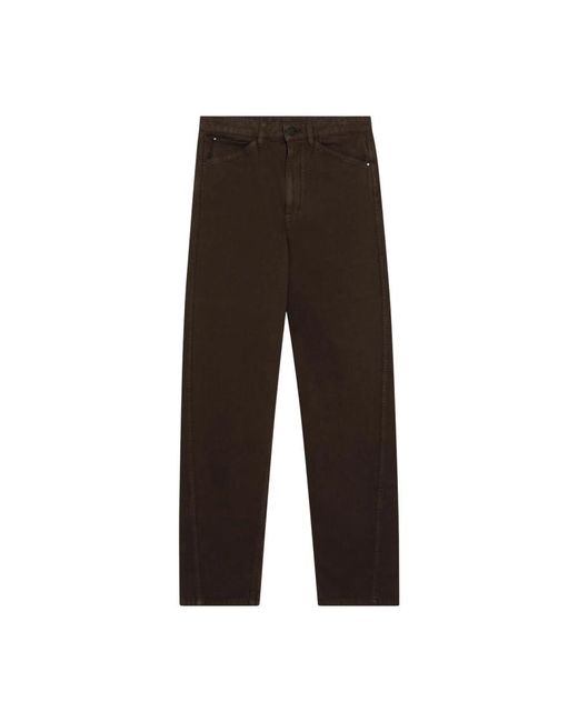 Lemaire Five Pockets Twisted Pants in het Brown