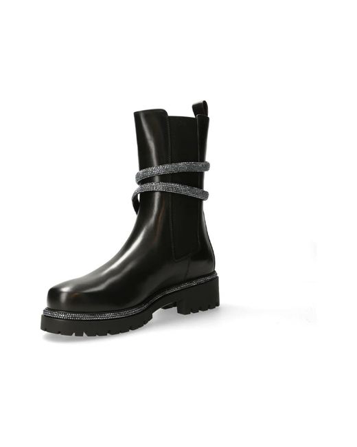 Rene Caovilla Black Chelsea Boots
