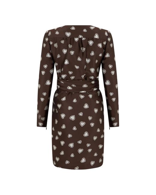 Moschino Elegant Jurk Met Riem in het Brown