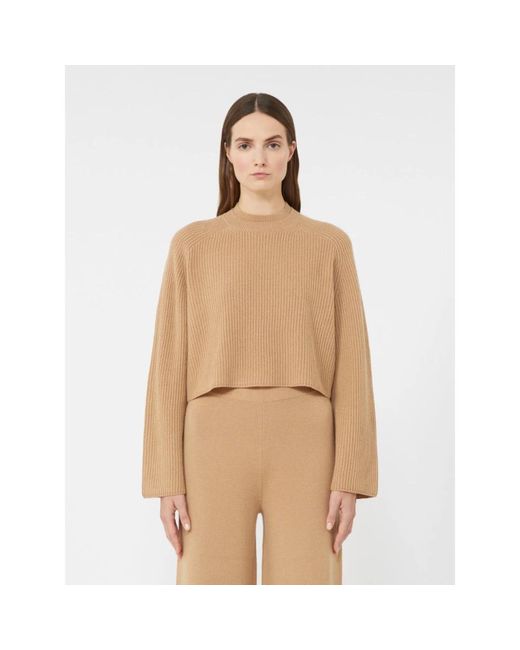 Max Mara Natural Kamelwolle Kaschmir Pullover