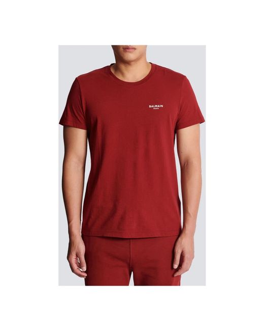Balmain Red T-Shirts for men