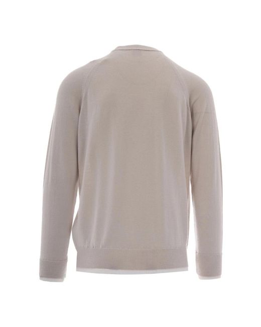 Eleventy Gray Round-Neck Knitwear for men