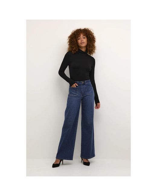 Kaffe Blue Wide Jeans