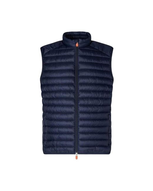 Save The Duck Blue Vests for men