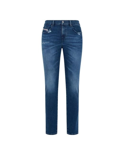 DIESEL Blue Slim Fit Jeans for men