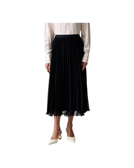 Joop! Geplooide Midi Rok in het Black