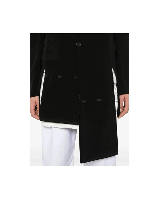 Yohji Yamamoto Schwarze Deconstructed Jacke Mit Knopfverschluss in Black für Herren