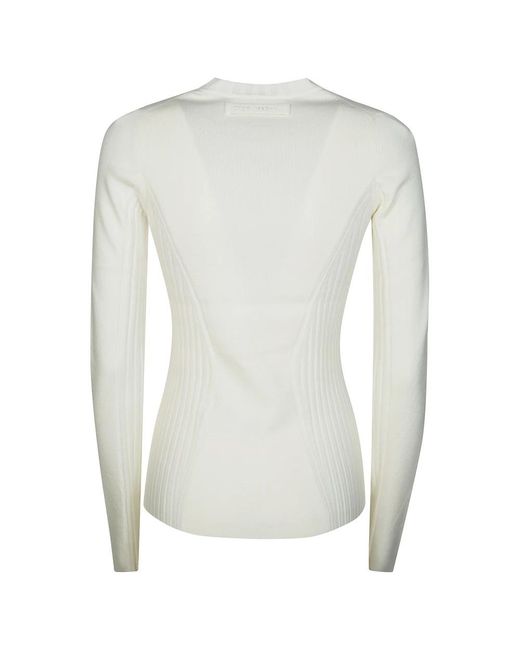 Victoria Beckham Gray Round-Neck Knitwear