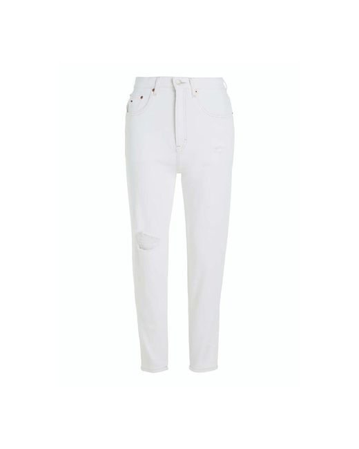 Tommy Hilfiger White Mom jeans hohe taille vintage stil