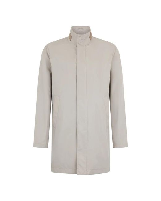 Herno Jassen ,Polyester High Collar Coat in het Gray voor heren