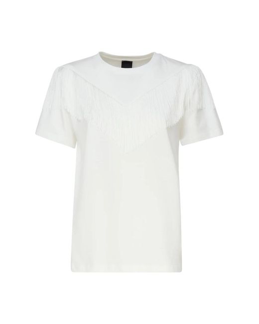 Pinko White Baumwolle elastan t-shirts und polos