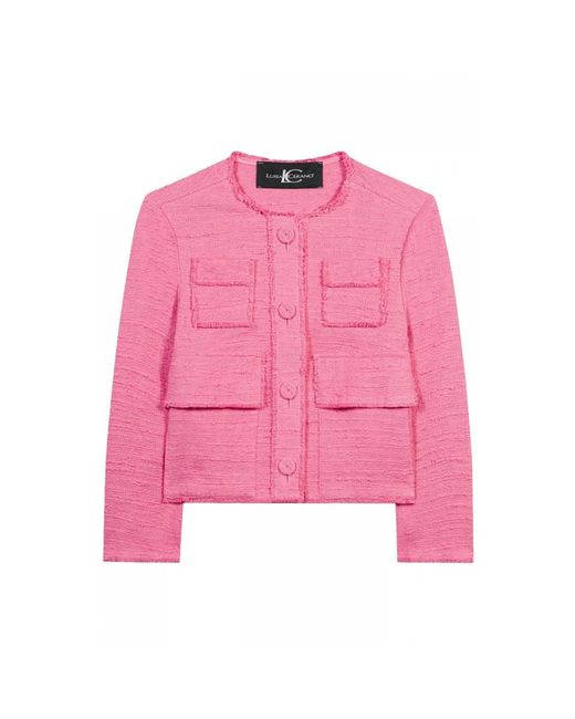 Luisa Cerano Pink Tweed Jackets