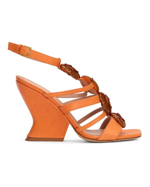Alberta Ferretti Brown High Heel Sandals