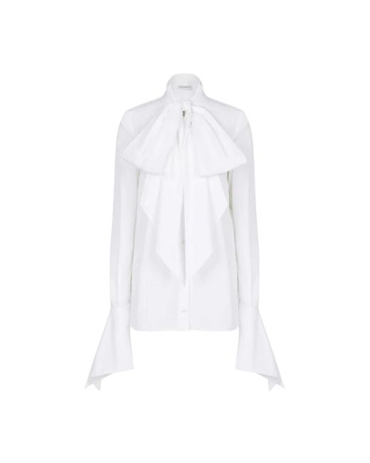 Camicia popeline bianca classica di Nina Ricci in White