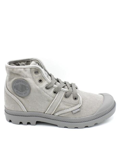 Palladium Canvas Schnürung Gummisohle Stiefel in Gray für Herren