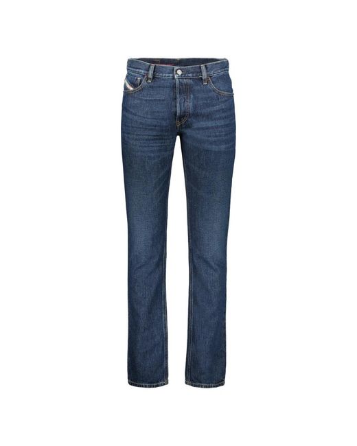 DIESEL Blue Straight Jeans for men
