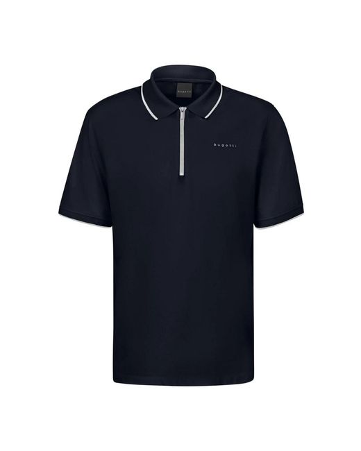 Bugatti Donkerblauw Poloshirt Met Contrasterende Details in het Blue voor heren