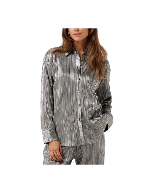 Suncoo Overhemden ,Grijs ,Zilveren Linda Blouse in het Gray