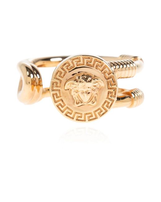 Versace Metallic Safety Pin Ring