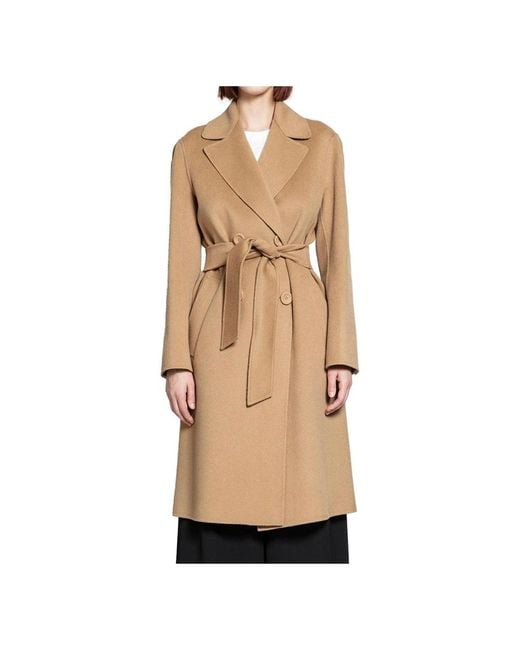 Max Mara Natural Belted Coats