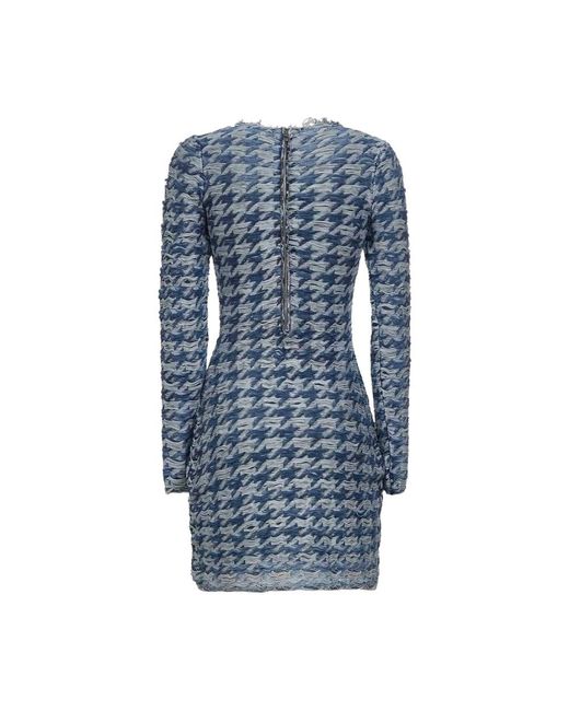 DIESEL Blue Light Houndstooth Denim M-Halma Minidress