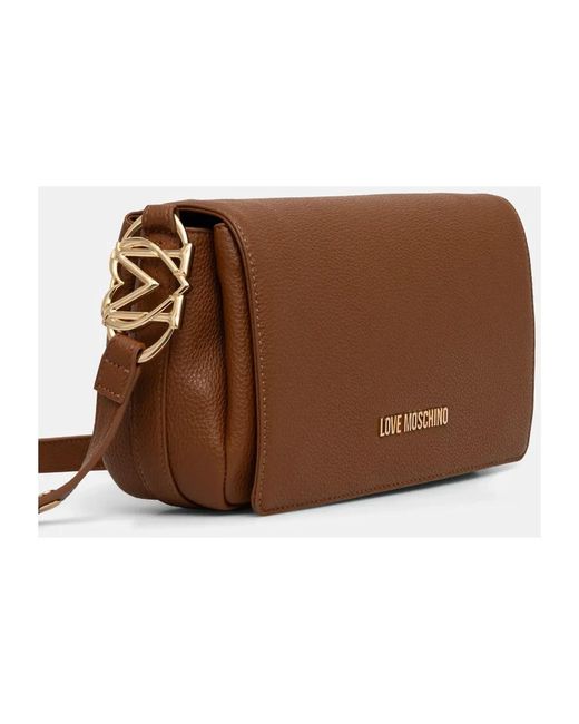 Love Moschino Brown Kleine Umhängetasche