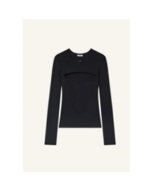 Courreges Black Long Sleeve T-Shirts