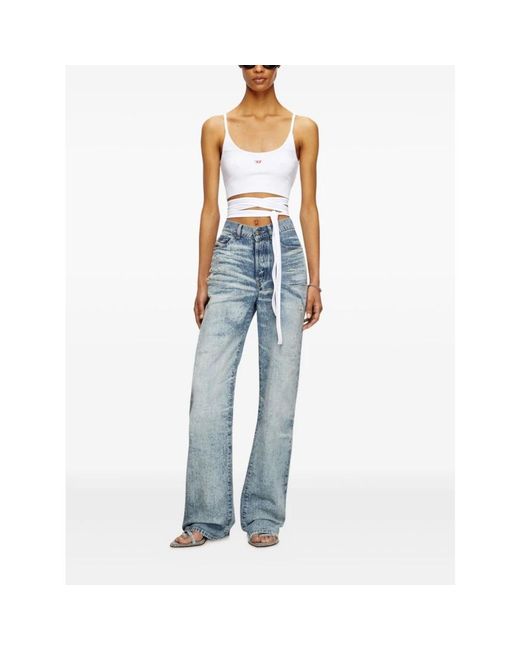 DIESEL Blue Straight Fit Jeans