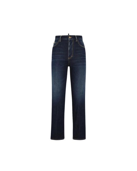 DSquared² Boston Cropped Jeans in het Blue
